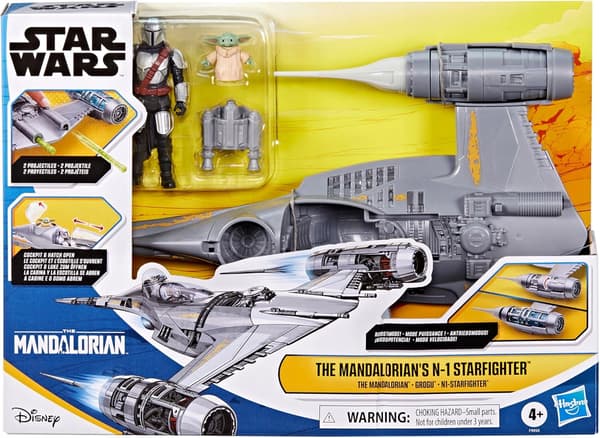 N-1 MANDALORIAN FIGHTER 43CM GROGU FIGURES SET