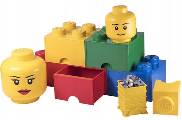 LEGO BIG HEAD BOY CONTAINER, SIZE L, 27 CM, CAPACITY 8.5 L