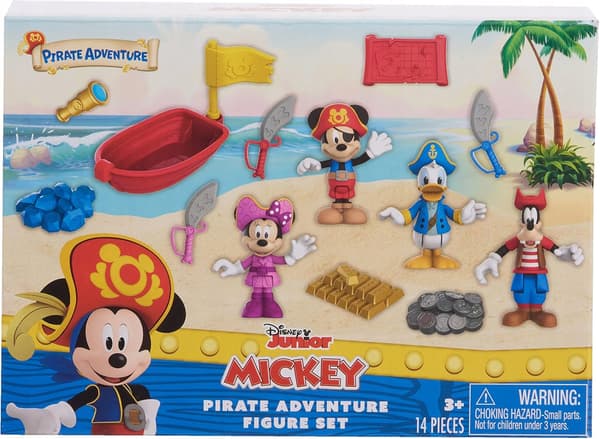 Just Play Mickey Mouse Mickey Pirate Adventure Set, 14 pieces