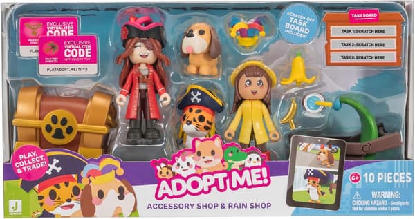 Adopt Me! Rain and Accessory Shop Bundle – Pirates Figure Set