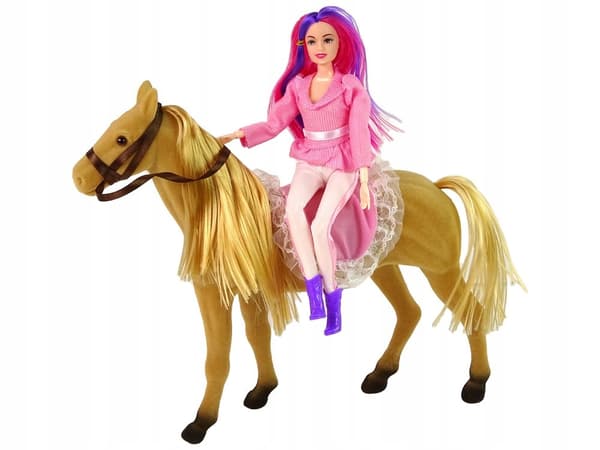 The Rider Doll with a Brown Pony – Figurines