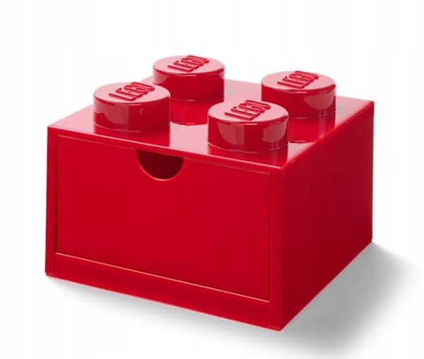 LEGO 4-Drawer Red Desk Box for Bricks
