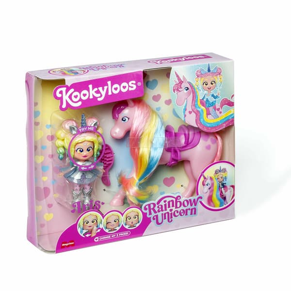 KOOKYLOOS SET: IRIS RAINBOW UNICORN DOLL FOR GIRLS (COMBING)