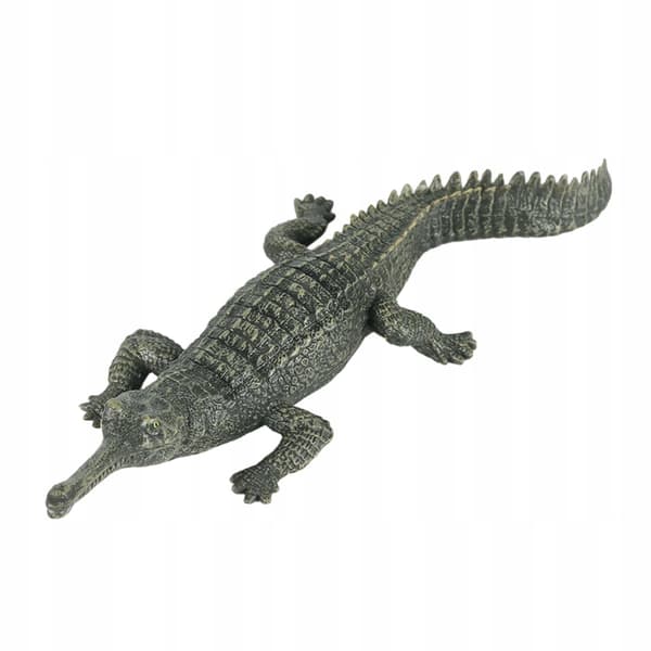 Crocodile Animal Figure Simulation – Brown Cake Stand Decoration