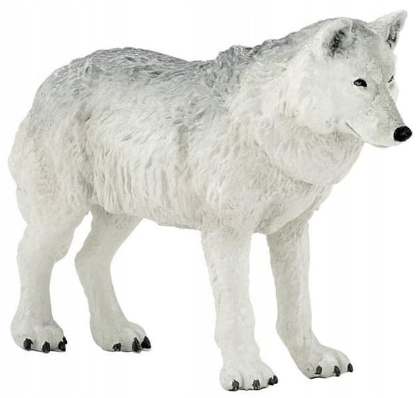 TOY FOR PRESCHOOLERS: ARCTIC WOLF FIGURINE – GIFT TO DEVELOP IMAGINATION