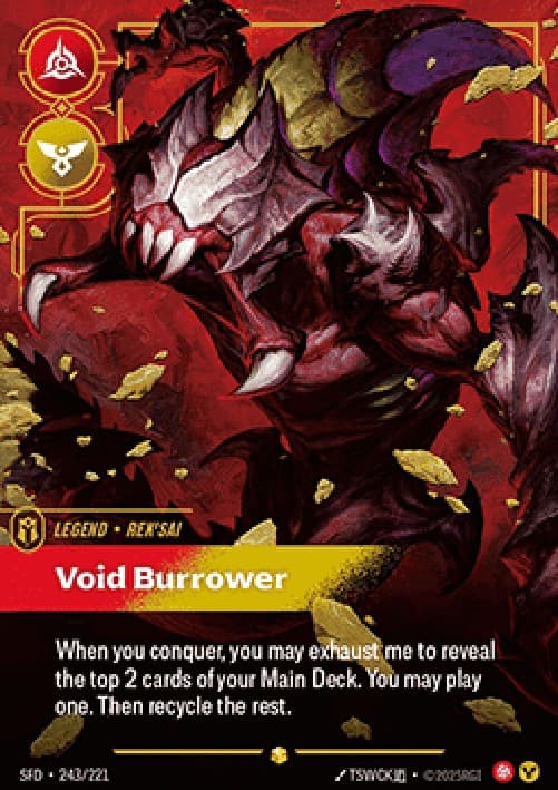 Riftbound SFD Rek'Sai, Void Burrower