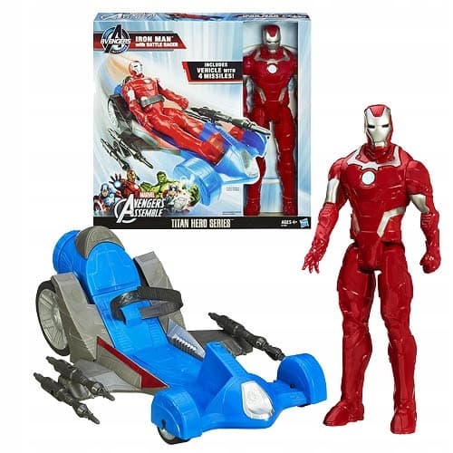 IRON MAN + HASBRO BATTLE RACER CAR – LARGE MODEL