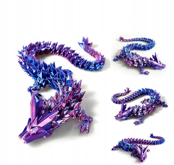 Mini Dragon Egg – blue and purple, 3D-printed, 30 cm