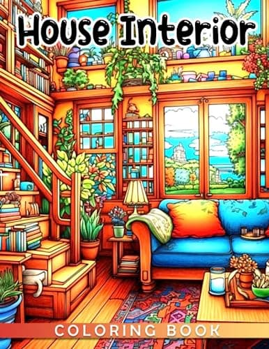 House Interior Colouring Book: Luxurious Architecture with Creative and Insp