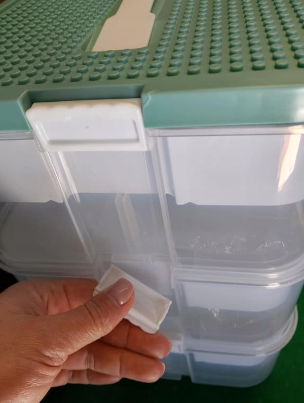 Children’s storage box with a lid for Lego bricks,