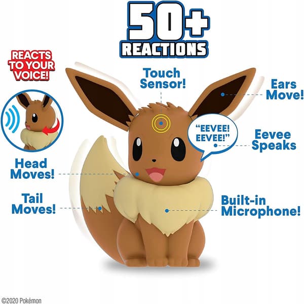 POKÉMON INTERACTIVE FIGURINE, 12 CM, EEVEE
