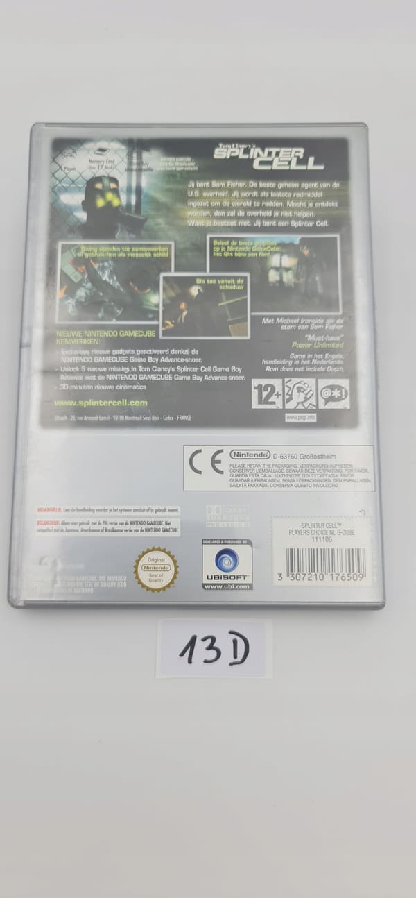 NINTENDO GAMECUBE TOM CLANCY'S SPLINTER CELL