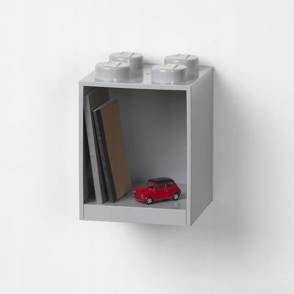LEGO Brick 4 Room Copenhagen wall shelf, light grey