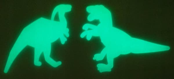 Glow-in-the-dark dinosaurs, 24-piece set