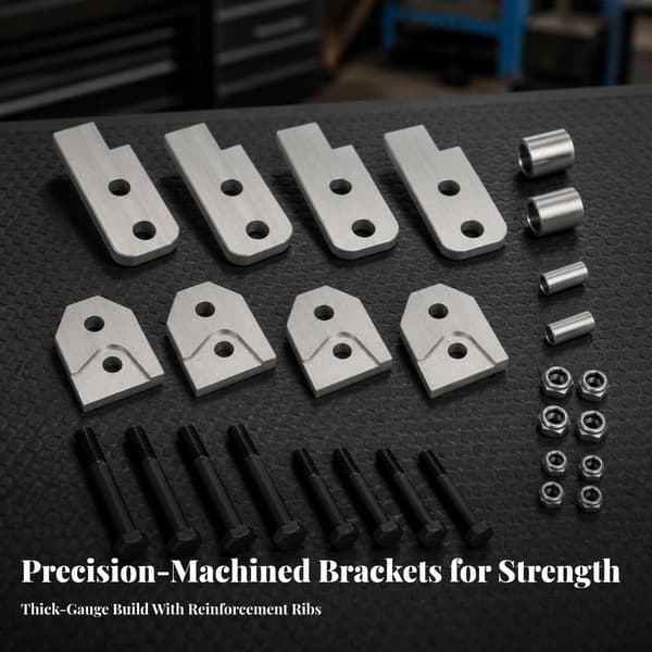 Enhanced handling. Increased ATV height | Machined mounting plates, black