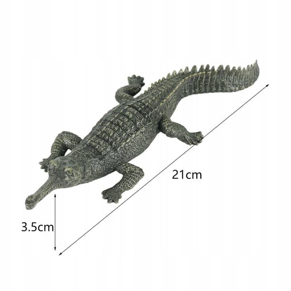 Crocodile Animal Figure Simulation – Brown Cake Stand Decoration