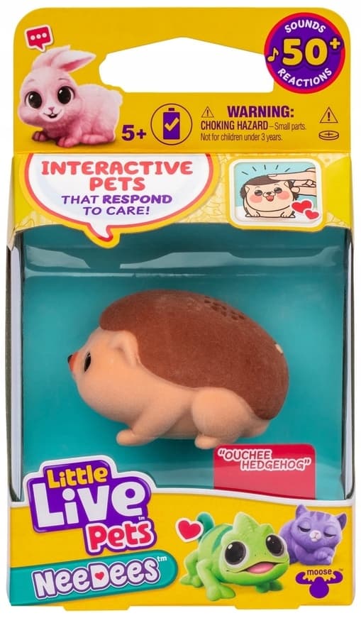 LITTLE LIVE PETS NeeDees INTERACTIVE Hedgehog ‘Jeżyczek’ 50+ Sounds Age 5+