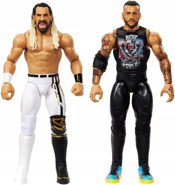 CM Punk & Seth Rollins 23 Action Figures 2-Pack – WWE Main Event Elite