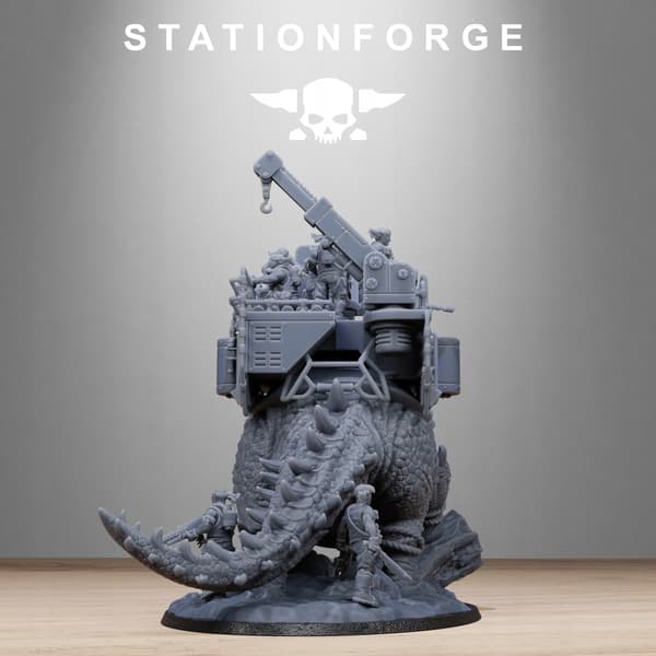 GrimGuard Jungle Fighters Triceratank with Crew