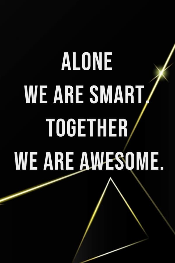 Alone We Are Smart. Together We Are Awesome: 100-page Notebook, Journal Bla