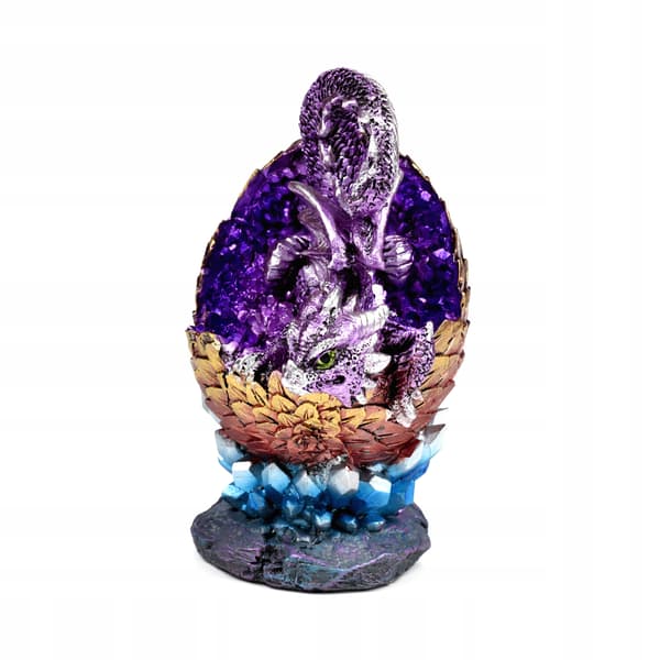 Elementy figurine: A small dragon hatching from a crystal egg