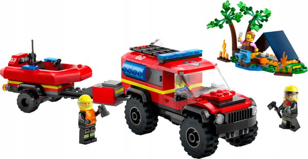 LEGO CITY 60412 – Off-road Fire Engine with Boat