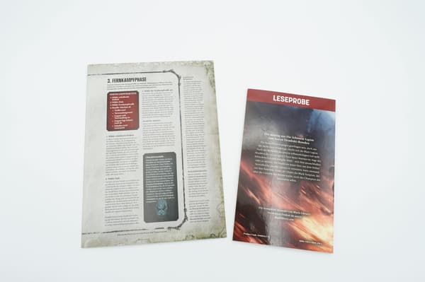 Warhammer 40k Schattenspeer set: brochure, booklet and decal