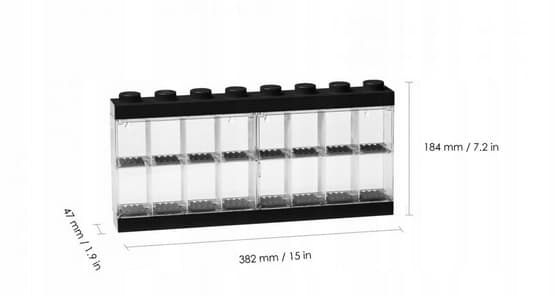 LEGO BLACK DISPLAY CASE FOR 16 MINIFIGURES 4066