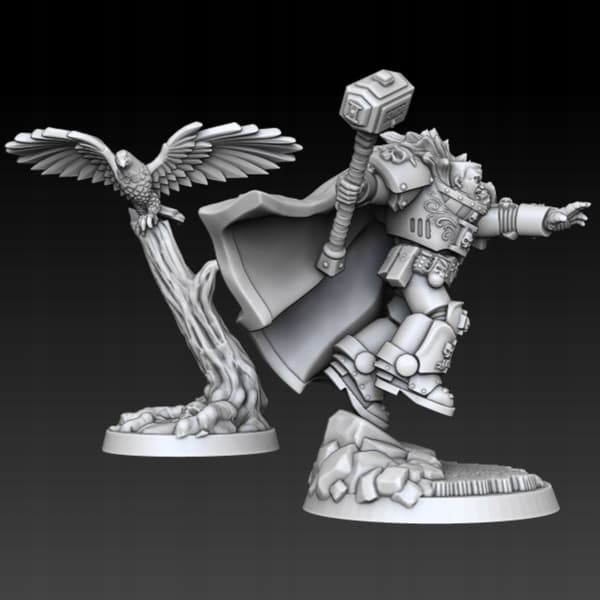 Inquisitor Cortez in heavy armour – a proxy model for D&D and GURPS