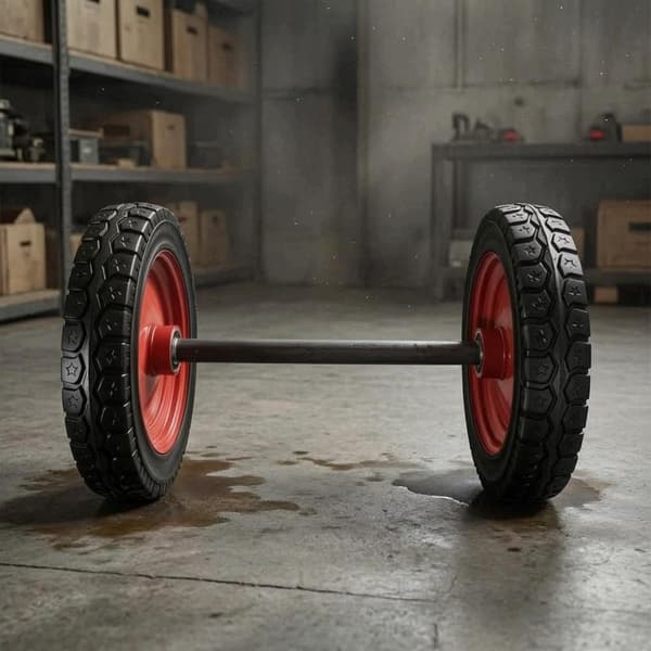 Sturdy Rubber Wheel 70cm 16in, 3cm Axle