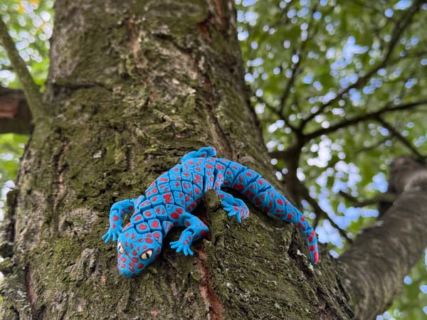 Tokaj Gecko, Toke 3D – a segmented, flexible figurine, terrarium decoration