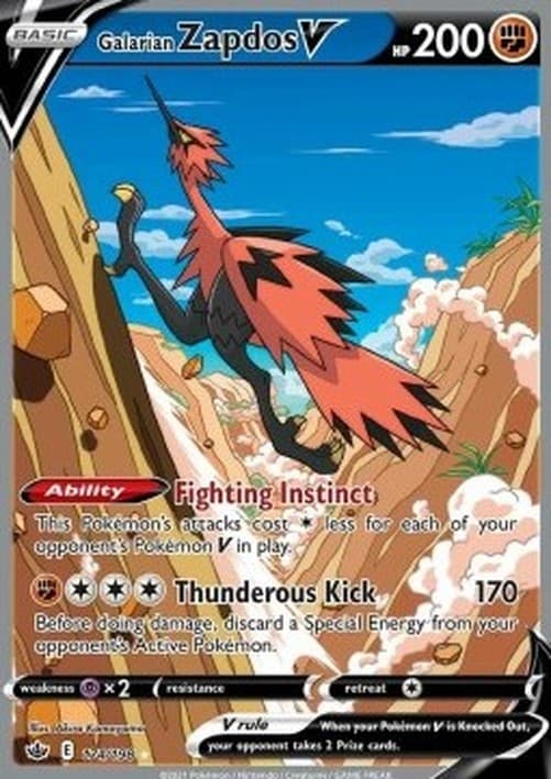 Pokemon Galarian Zapdos V