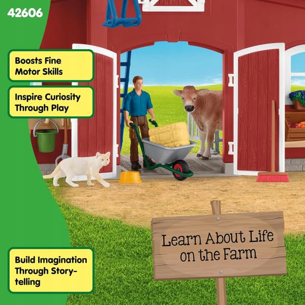 Schleich Set 42606: Large Barn with Animals and Accessories