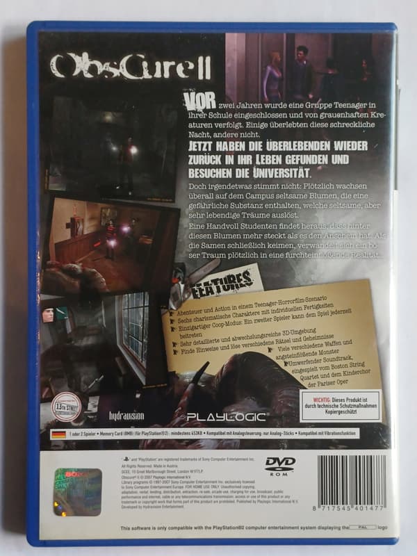 Obscure II, PS2