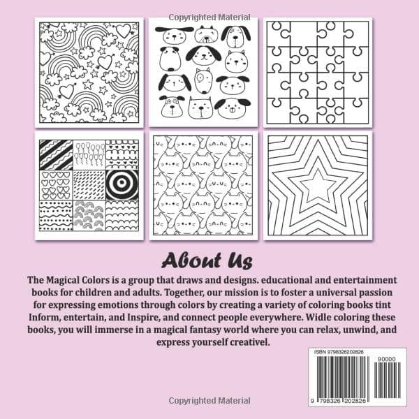 The Magical Colours Relaxing Patterns – Bold and Easy Colouring Book: Cute and