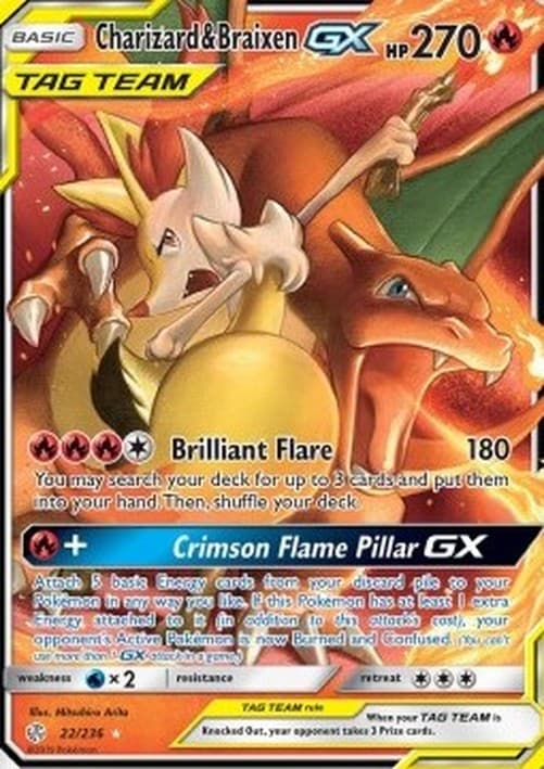 Pokemon Charizard & Braixen GX