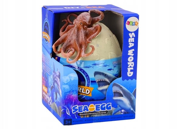 Egg with Sea Creature and Plant Figures – Octopus, 26-piece set