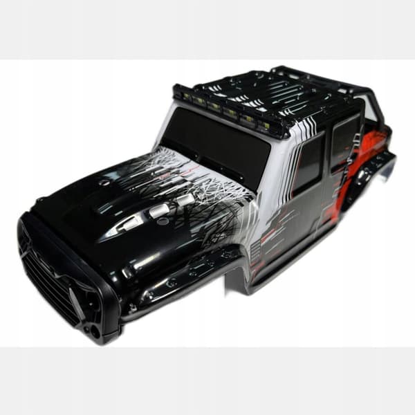1/14 Scale RC Car Body Shell – DIY Modification – Black and Red Remote Control