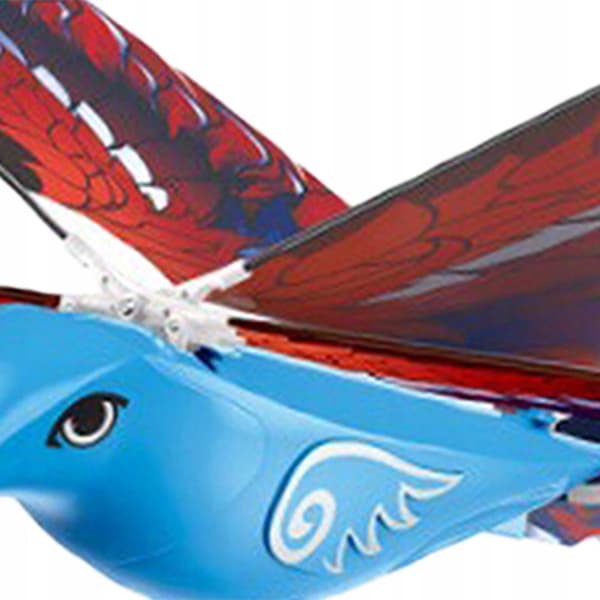 Electric bird toy Unique home décor Early learning Realistic flapping blue