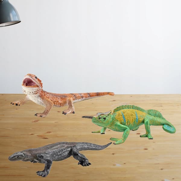 3x Lizard Set Display props Collectables Home desk decorations