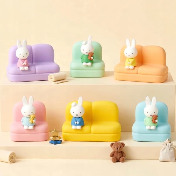 Original Miffy Sofa Phone Stand Blind Box collectable figurine