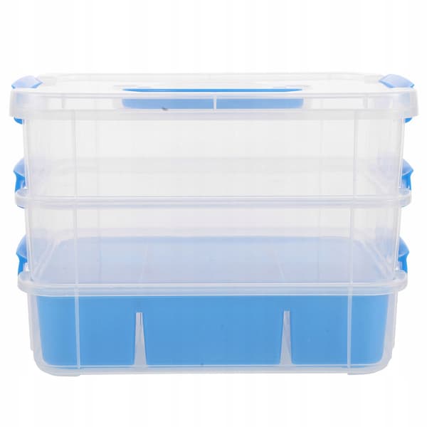 PLASTIC DESK ORGANISER FOR CREATIVE SUPPLIES WITH COMPARTMENTS