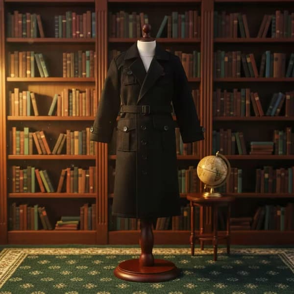 1/6 scale outerwear Coat Hip belt Black outerwear for dolls Coat
