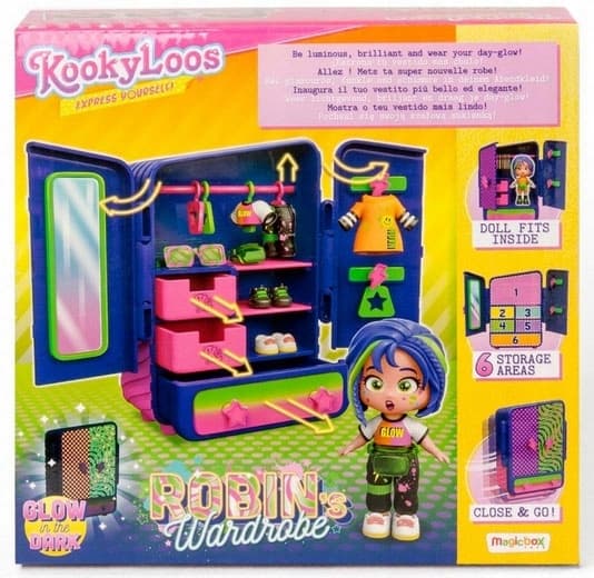KOOKY LOOS WARDROBE MAGICBOX ROBIN'S DOLL CLOTHES CABINET