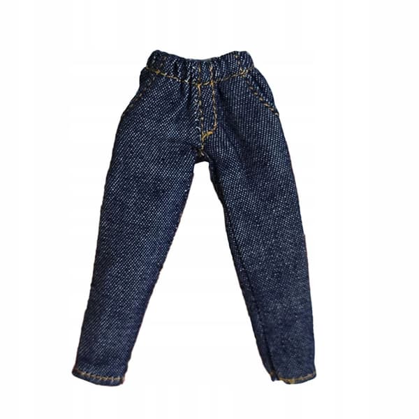 1/12 Action Figure Clothes, Trendy Jeans, Deep Blue