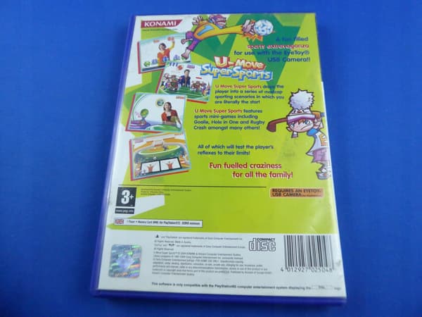 U-MOVE SUPER SPORTS disc – very good+ condition, complete PS2 set