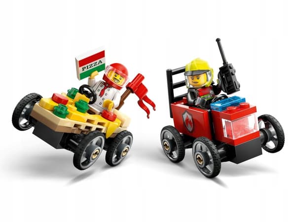 LEGO 60458 City Racing Set: Pizza vs Fire Engine
