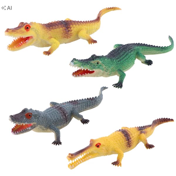 4 ALIGATOR-SHAPED TOYS FOR PLAY AND LEARNING