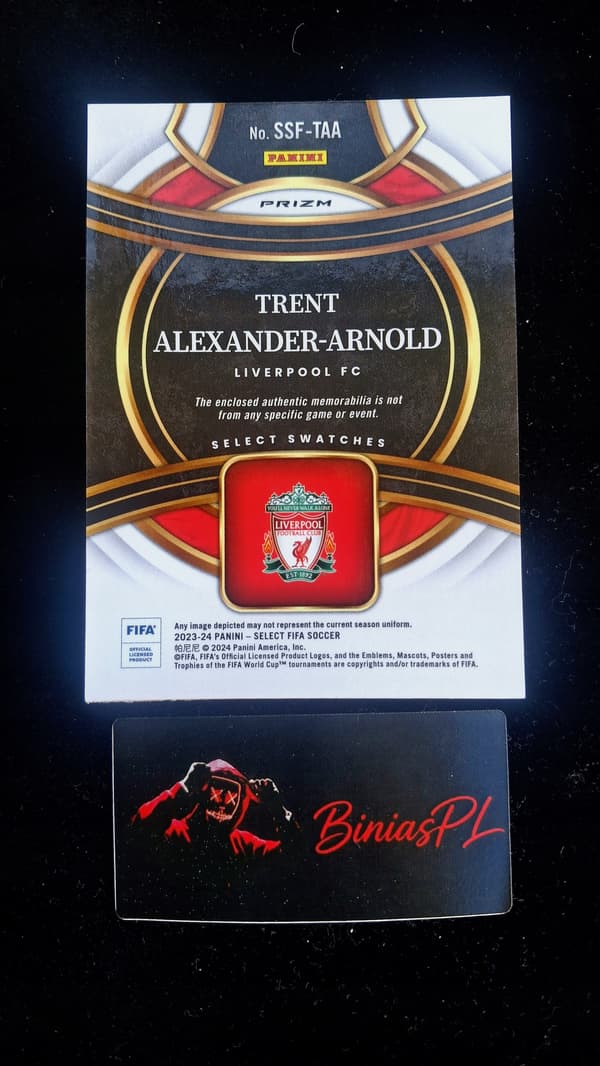 Panini Select 23/24 Trent Alexander-Arnold Patch Prizm Liverpool card