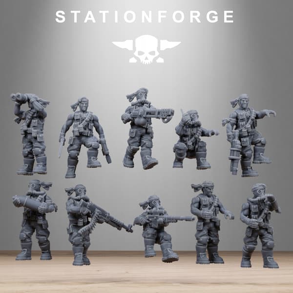 GrimGuard Jungle Fighters Triceratank with Crew